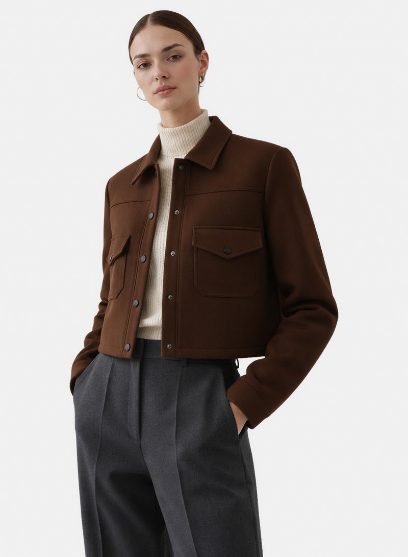 Women’s Cropped Winter Jacket – Premium Classic Style